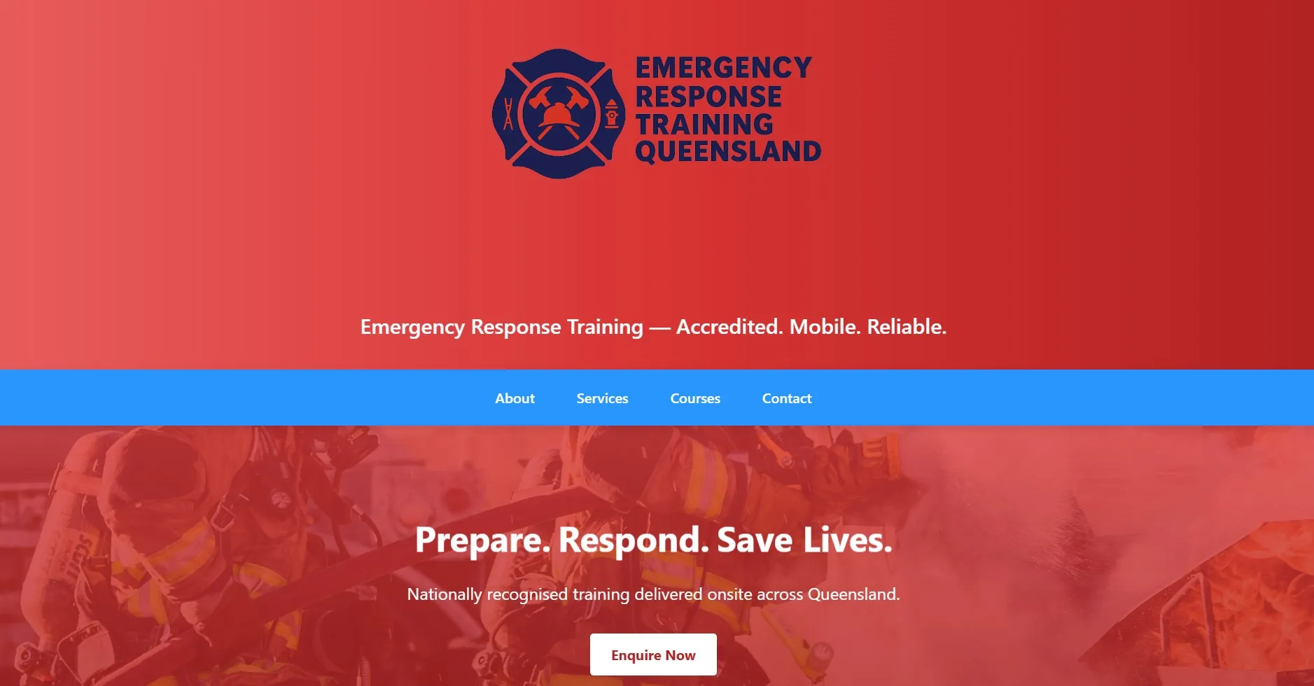 ERT Queensland website — desktop preview