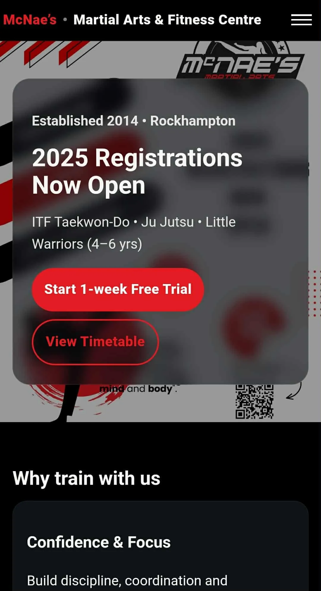 McNae's Martial Arts & Fitness Centre (Upcoming) — mobile preview